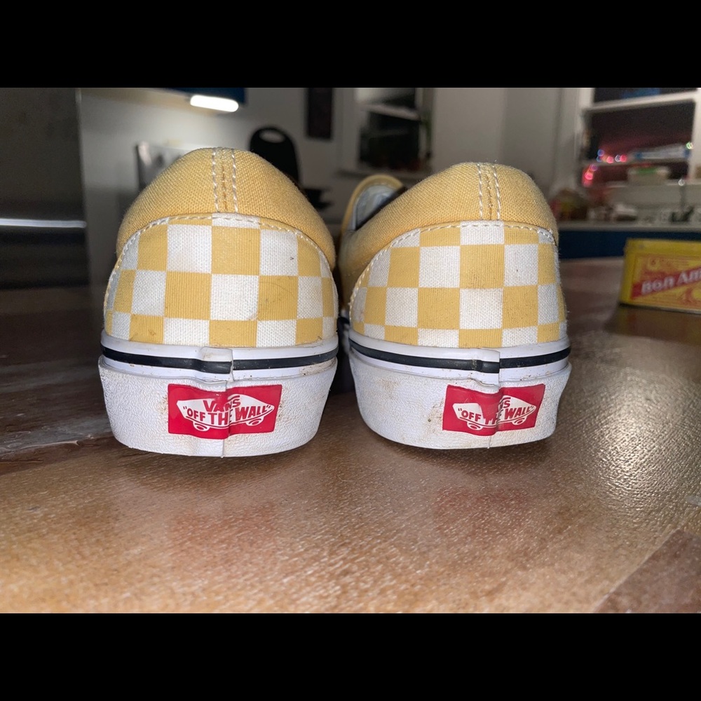 Gold & white vans